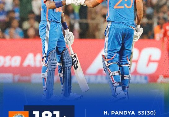 రాణించిన శివమ్ దూబే, హార్దిక్ పాండ్య  ; ఇంగ్లాండ్ లక్ష్యం 182