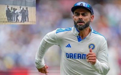 విరాట్ కోహ్లీ కాళ్ళు మొక్కిన అభిమాని