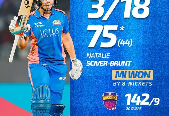 WPL : యూపీ వారియర్స్ పై ముంబై ఇండియన్స్ ఘన విజయం