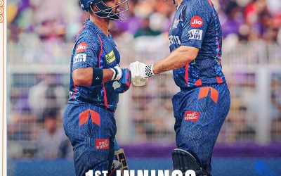 మిచెల్ మార్ష్, నికోలస్ పూరన్ ల విధ్వంసం ; LSG భారీ స్కోర్