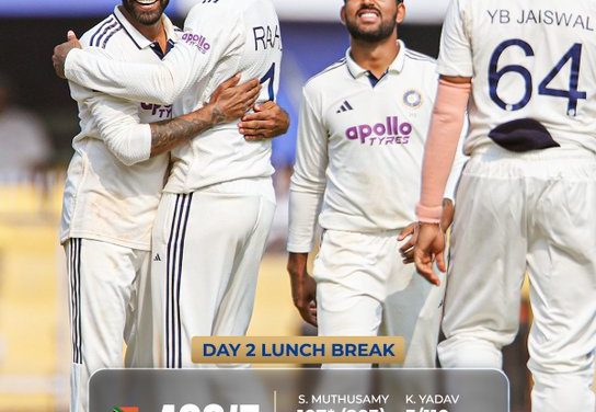 ముత్తుసామి సెంచరీ ;భారీ స్కోర్ దిశగా సౌత్ ఆఫ్రికా