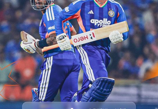 T20 : అభిషేక్ శర్మ విధ్వంసం ; భారత జట్టు 238 పరుగుల భారీ స్కోర్